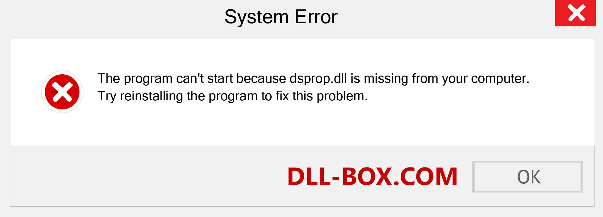  dsprop.dll file is missing?. Download for Windows 7, 8, 10 - Fix  dsprop dll Missing Error on Windows, photos, images